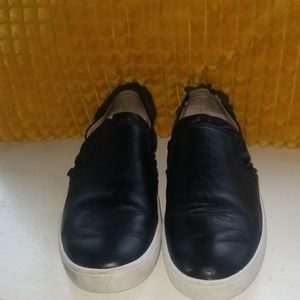 Kate Spade Leather shoes black w/white soles (used